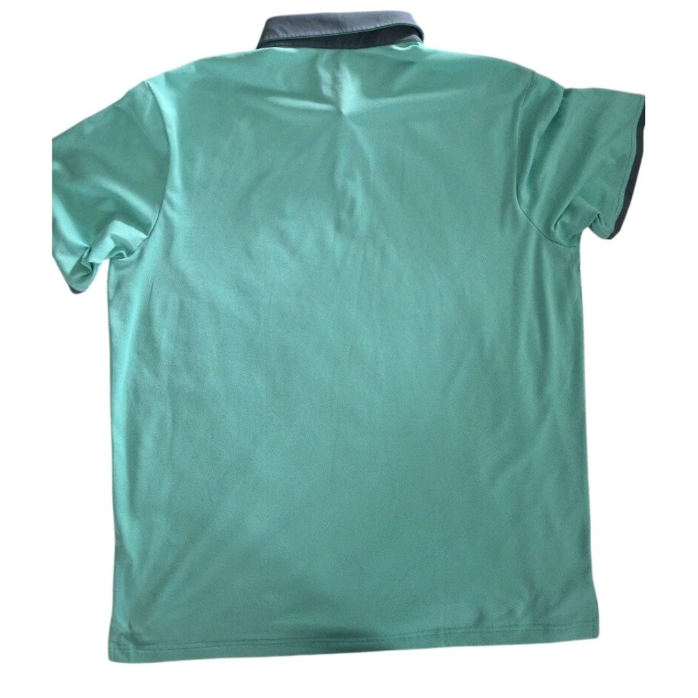 Adidas Golf Mens XL Climacool Polo Shirt Mint Green Glenmore Logo Short Sleeve - Picture 3 of 8